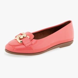 NIB Aerosoles Bell Coral Patent Faux Leather Ballet Flats Shoes Womens Sz 5